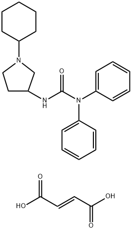 3-(1-Cyclohexyl-3-pyrrolidinyl)-1,1-diphenyl-urea fumarate Struktur