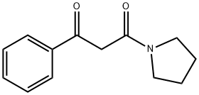 N-(Benzoylacetyl)-pyrrolidine Struktur