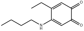 3,5-Cyclohexadiene-1,2-dione, 4-(butylamino)-5-ethyl- (9CI) Struktur