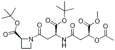 (2S,3S,3''S)-N-[3-(3-acetoxy-3-methoxycarbonylpropanamido)-3-tert-butoxycarbonylpropanoyl]azetidine-2-carboxylic Acid tert-butyl Ester Struktur