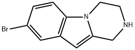 8-Bromo-1,2,3,4-tetrahydro-pyrazino[1,2-a]indole Struktur