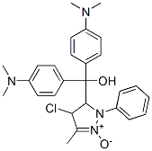 5-[(Hydroxy)bis[p-(dimethylamino)phenyl]methyl]-4-chloro-3-methyl-1-phenyl-2-pyrazoline 2-oxide Struktur