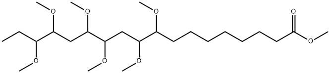 Methyl 9,10,12,13,15,16-hexamethoxyoctadecanoate Struktur