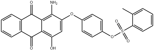 4-[(1-amino-9,10-dihydro-4-hydroxy-9,10-dioxo-2-anthryl)oxy]phenyl o-toluenesulphonate Struktur