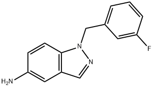 5-Amino-1-(3-fluorobenzyl)indazole Struktur