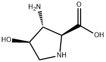 L-Proline, 3-amino-4-hydroxy-, (3R,4R)- (9CI) Struktur