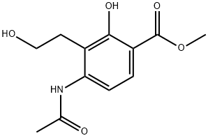 Methyl 4-acetaMido-2-hydroxy-3-(2-hydroxyethyl)benzoate Struktur