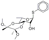 Phenyl 3,4-O-(2,3-Dimethoxybutan-2,3-diyl)-1-thio-α-L-rhamnopyranoside Struktur