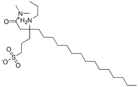 dimethyl(3-stearamidepropyl)(3-sulphonatopropyl)ammonium  Struktur