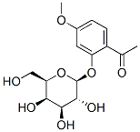 1-[4-methoxy-2-[(2S,3R,4S,5R,6R)-3,4,5-trihydroxy-6-(hydroxymethyl)oxa n-2-yl]oxy-phenyl]ethanone Struktur