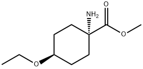 Cyclohexanecarboxylic acid, 1-amino-4-ethoxy-, methyl ester, cis- (9CI) Struktur