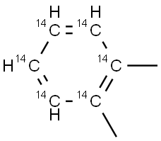 O-XYLENE-(RING-UL-14C) Struktur