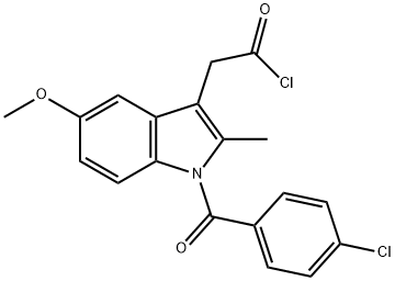 1-(4-chlorobenzoyl)-5-methoxy-2-methyl-1H-indole-3-acetyl chloride Struktur