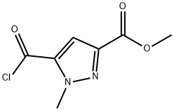 1H-Pyrazole-3-carboxylic acid, 5-(chlorocarbonyl)-1-methyl-, methyl ester (9CI) Struktur