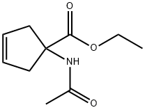 3-Cyclopentene-1-carboxylicacid,1-(acetylamino)-,ethylester(9CI) Struktur