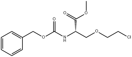 (S)-Methyl 2-(benzyloxycarbonyl)-3-(2-chloroethoxy)propanoate Struktur