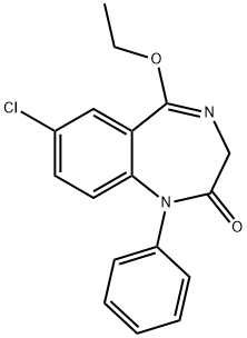 7-Chloro-5-ethoxy-1-phenyl-1H-1,4-benzodiazepin-2(3H)-one Struktur