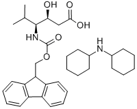 FMOC-(3S,4S)-4-AMINO-3-HYDROXY-5-METHYL-HEXANOIC ACID DCHA Struktur