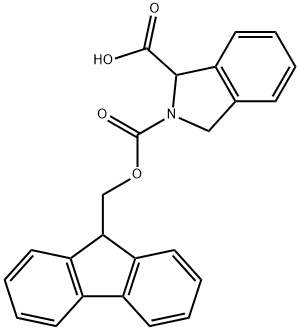 (R,S)-FMOC-1,3-DIHYDRO-2H-ISOINDOLE CARBOXYLIC ACID Struktur