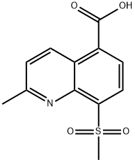 5-Quinolinecarboxylic  acid,  2-methyl-8-(methylsulfonyl)- Struktur