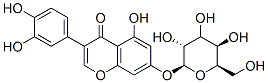 3-(3,4-dihydroxyphenyl)-5-hydroxy-7-[(2S,3R,5R,6R)-3,4,5-trihydroxy-6- (hydroxymethyl)oxan-2-yl]oxy-chromen-4-one Struktur