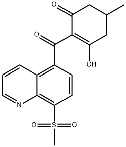 2-Cyclohexen-1-one,  3-hydroxy-5-methyl-2-[[8-(methylsulfonyl)-5-quinolinyl]carbonyl]- Struktur