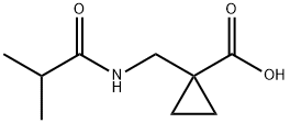 Cyclopropanecarboxylic  acid,  1-[[(2-methyl-1-oxopropyl)amino]methyl]- Struktur