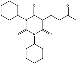 1,3-Dicyclohexyl-5-(3-oxobutyl)barbituric acid Struktur