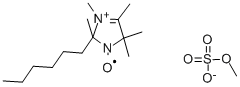 2-HEXYL-2,3,4,5,5-PENTAMETHYL-3-IMIDAZOLINIUM-1-OXYL METHYL SULFATE, FREE RADICAL Struktur