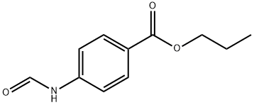 Benzoic acid, 4-(formylamino)-, propyl ester (9CI) Struktur