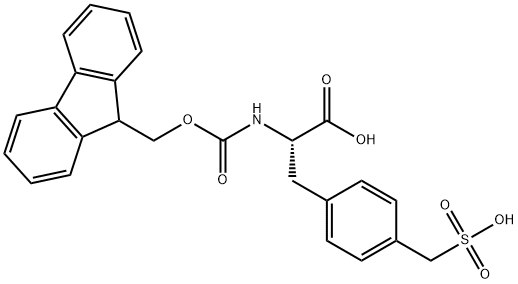 FMOC-L-PHE(4-CH2-SO3H) Struktur