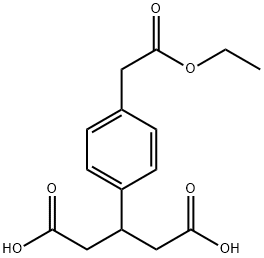 Pentanedioic acid, 3-[4-(2-ethoxy-2-oxoethyl)phenyl]- (9CI) Struktur