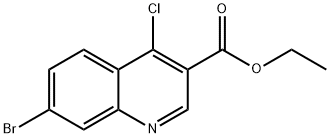 7-BROMO-4-CHLORO-QUINOLINE-3-CARBOXYLIC ACID ETHYL ESTER Struktur