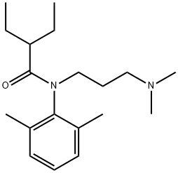 N-[3-(Dimethylamino)propyl]-N-(2,6-dimethylphenyl)-2-ethylbutyramide Struktur