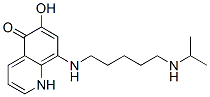 6-hydroxy-8-[5-(propan-2-ylamino)pentylamino]-1H-quinolin-5-one Struktur