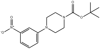 TERT-BUTYL 4-(3-NITROPHENYL)PIPERAZINE-1-CARBOXYLATE Struktur