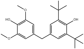 2,6-Bis-tert-butyl-2',6'-dimethoxy(4,4'-methylenebisphenol) Struktur