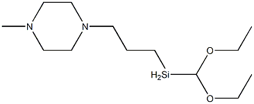 Piperazine, 1-(3-(diethoxymethylsilyl)propyl)-4-methyl- Struktur