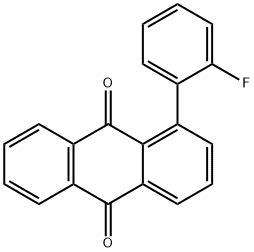 1-(2-Fluorophenyl)-9,10-anthraquinone Struktur