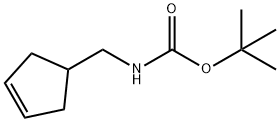 Carbamic acid, (3-cyclopenten-1-ylmethyl)-, 1,1-dimethylethyl ester (9CI) Struktur