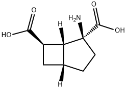 Bicyclo[3.2.0]heptane-2,7-dicarboxylic acid, 2-amino-, (1R,2S,5R,7R)- (9CI) Struktur