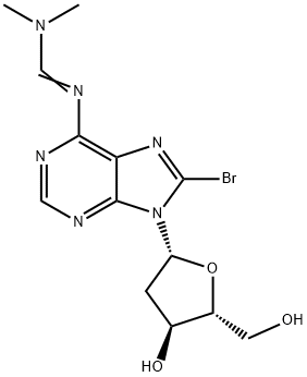 8-BROMO-N6-(DIMETHYLAMINOMETHYLIDENE)-2'-DEOXYADENOSINE Struktur