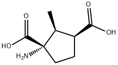 1,3-Cyclopentanedicarboxylicacid,1-amino-2-methyl-,(1S,2S,3S)-(9CI) Struktur