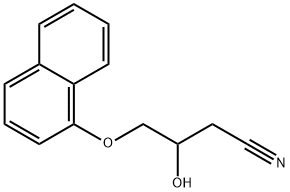 3-hydroxy-4-(1-naphthyloxy)butyronitrile  Struktur