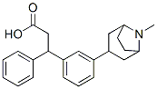 3-[3-(8-methyl-8-azabicyclo[3.2.1]oct-3-yl)phenyl]-3-phenyl-propanoic acid Struktur