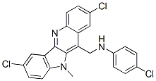 (4-CHLORO-PHENYL)-(2,7-DICHLORO-10-METHYL-10H-INDOLO[3,2-B]QUINOLIN-11-YL)-METHYL-AMINE Struktur