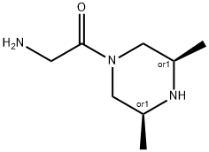 Piperazine, 1-(aminoacetyl)-3,5-dimethyl-, (3R,5S)-rel- (9CI) Struktur