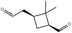 Cyclobutaneacetaldehyde, 3-formyl-2,2-dimethyl-, (1S,3S)- (9CI) Struktur