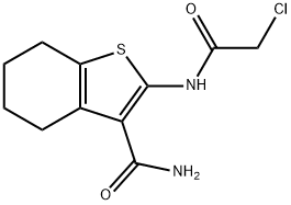 2-(2-CHLORO-ACETYLAMINO)-4,5,6,7-TETRAHYDRO-BENZO[B]THIOPHENE-3-CARBOXYLIC ACID AMIDE Struktur