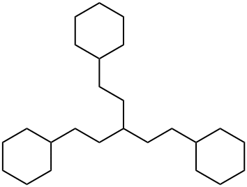 1,5-Dicyclohexyl-3-(2-cyclohexylethyl)pentane Struktur